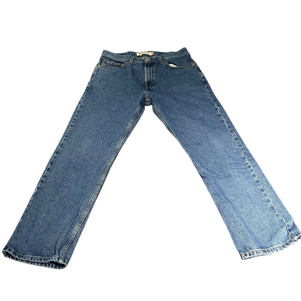 Levi's 505 Men's W 34 X L 30 blue regular fit straight leg jean's